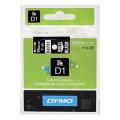 Dymo étiquettes blanc sur noir (53721 / S0721010), 24mm, laminé