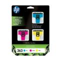 HP cartouche d'impression cyan / magenta / jaune (CB333EE / 363) (multipack)