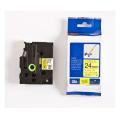 Brother tape noir sur jaune (TZEFX651), 24mm, flexible laminated