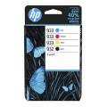 HP cartouche d'impression noir / cyan / magenta / jaune (6ZC71AE / 932933) (multipack)