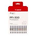 Canon cartouche d'impression photo noire / noir mat / cyan / magenta / jaune / photo cyan / photo magenta / rouge / gris / optimizer (4192C008 / PFI300) (multipack)